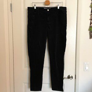 GAP black velvet skinny jeans